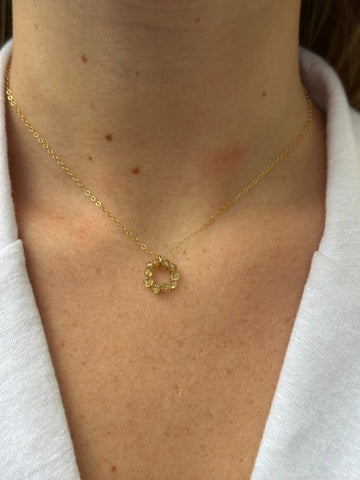 Liv & B Radiance Solstice 14 K Gold Fill Citrine Necklace