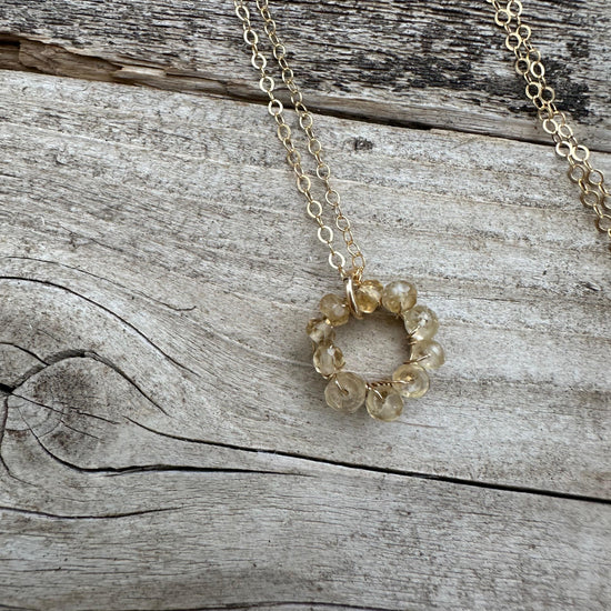 Liv & B Radiance Solstice 14 K Gold Fill Citrine Necklace