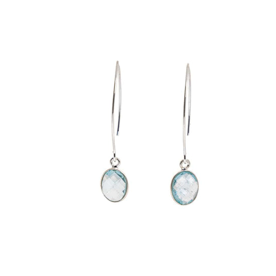 Liv & B Sterling Silver Blue Topaz Earrings