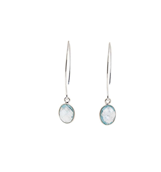 Liv & B Sterling Silver Blue Topaz Earrings