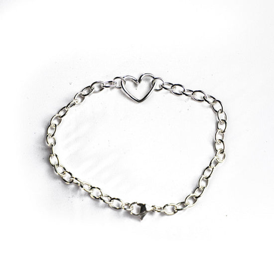 Liv & B Sterling Silver Heart Bracelet