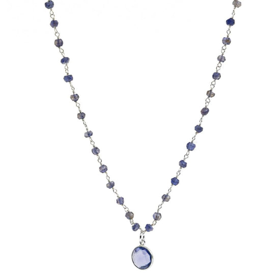 Liv & B Sterling Silver Iolite Rosary Chain