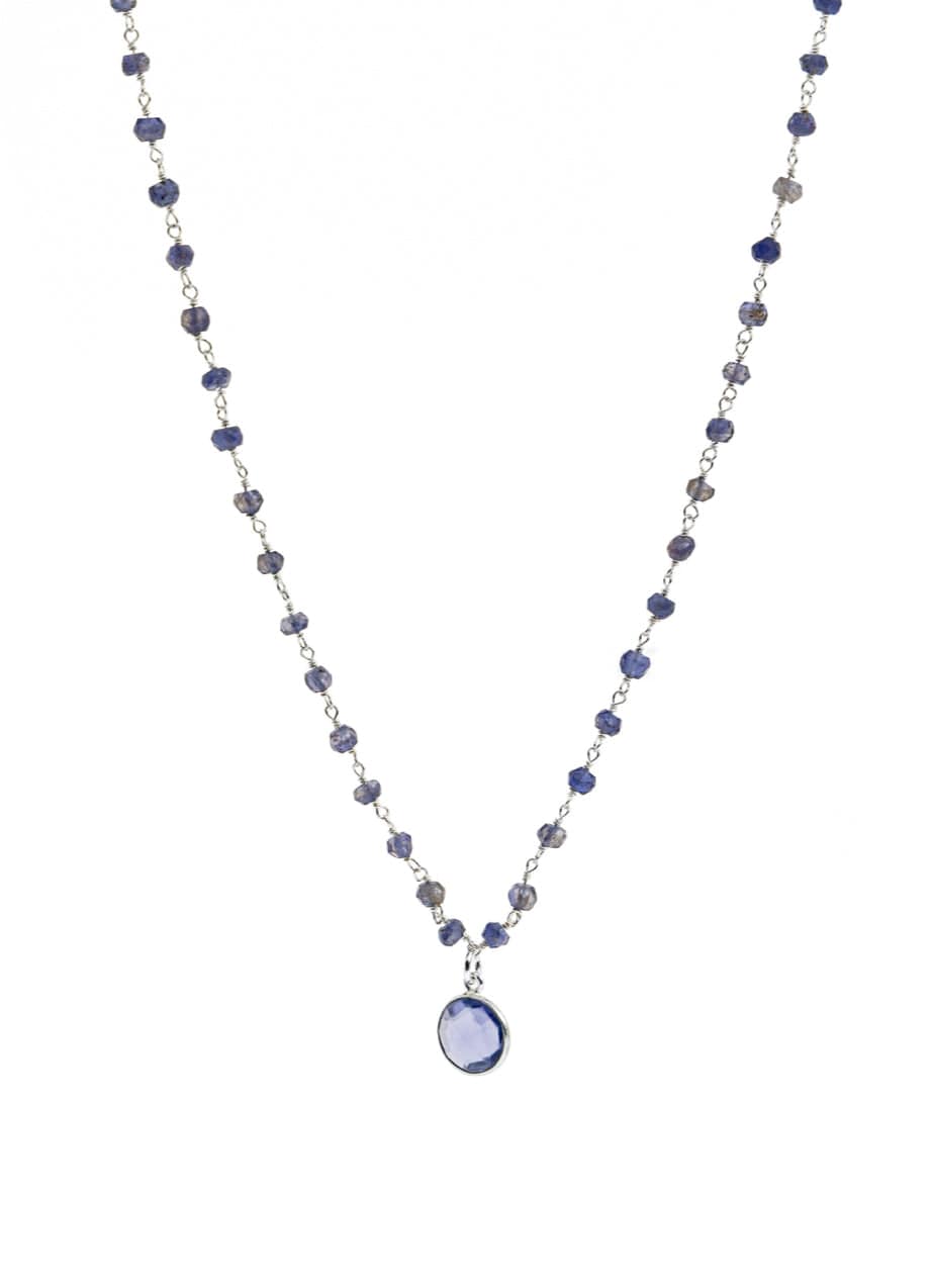 Liv & B Sterling Silver Iolite Rosary Chain