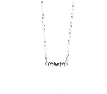 Liv & B Sterling Silver Mom Necklace