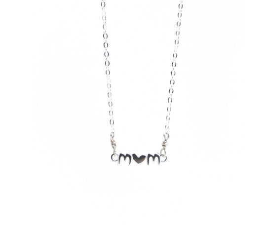 Liv & B Sterling Silver Mom Necklace