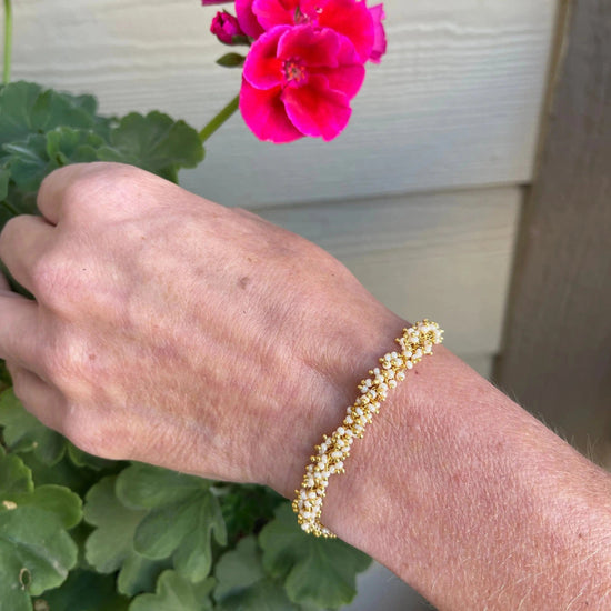 Cha Cha Pearl gold Bracelet Liv and B Designs