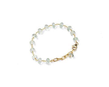 Green Amethyst Gold Fill Bracelet Liv and B Designs