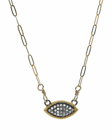 Diamond Pave Eye Necklace Liv and B Designs