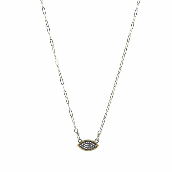 Diamond Pave Eye Necklace Liv and B Designs