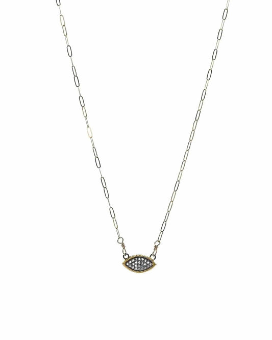 Diamond Pave Eye Necklace Liv and B Designs