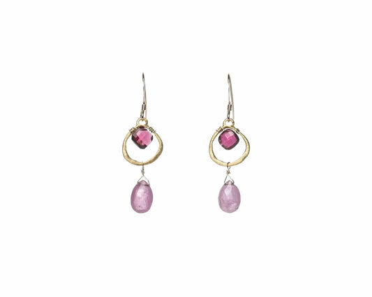 Tiny Vermeil Sapphire Gemstones Earrings Liv and B Designs