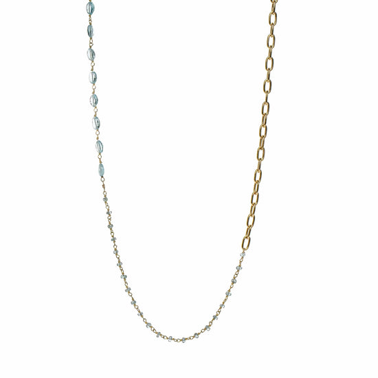 Aquamarine Triple Gemstone Bracelet and Necklace Liv and B Designs