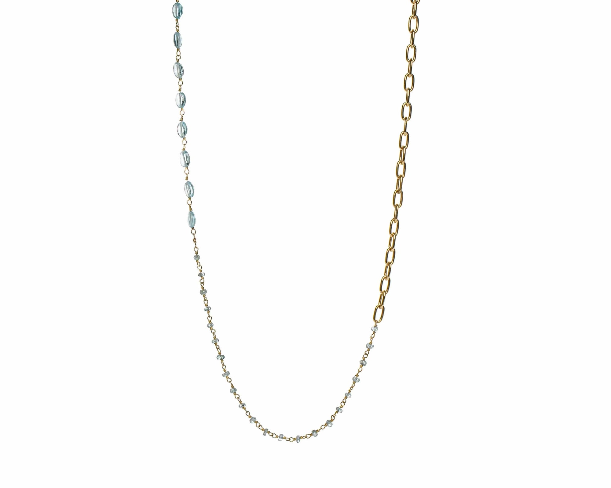 Aquamarine Triple Gemstone Bracelet and Necklace Liv and B Designs