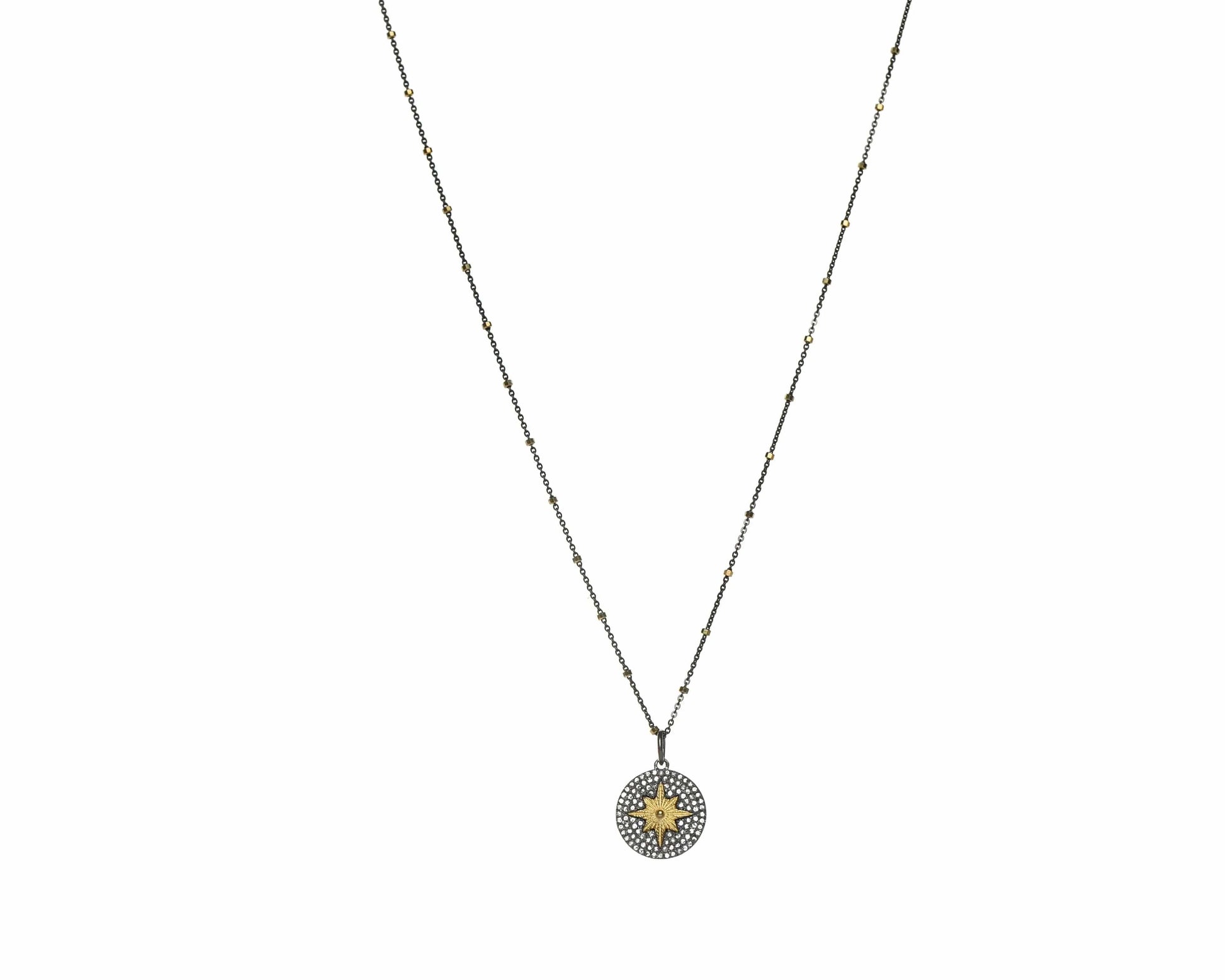 Diamond Vermeil Round Star Necklace Liv and B Designs