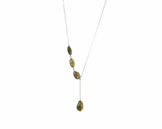Y Not 14 K Gold Fill Necklace Labrdorite Liv and B Designs