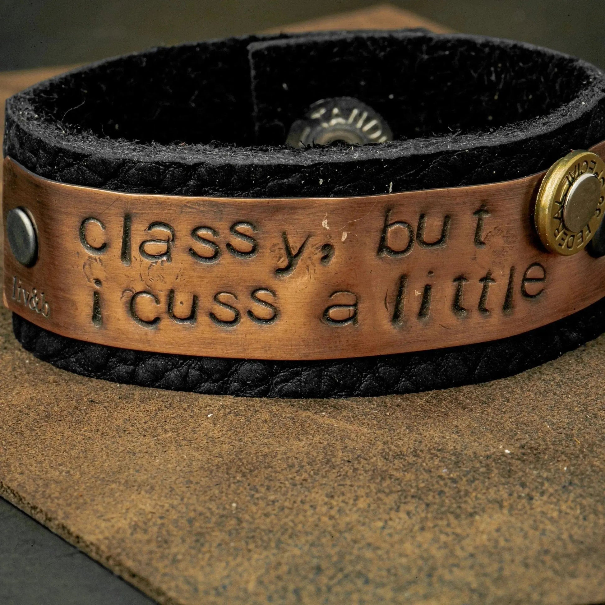Copper Sayings Bullet Bracelet Liv & B