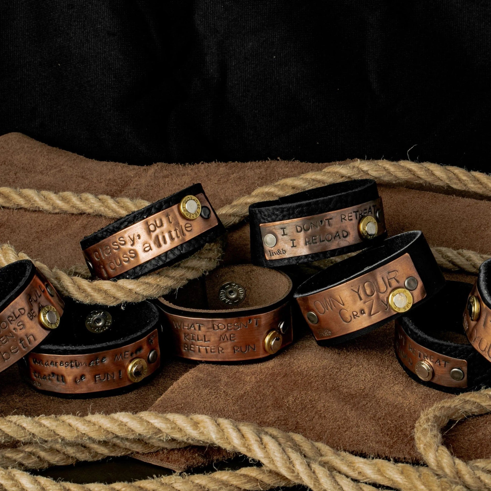 Copper Sayings Bullet Bracelet Liv & B