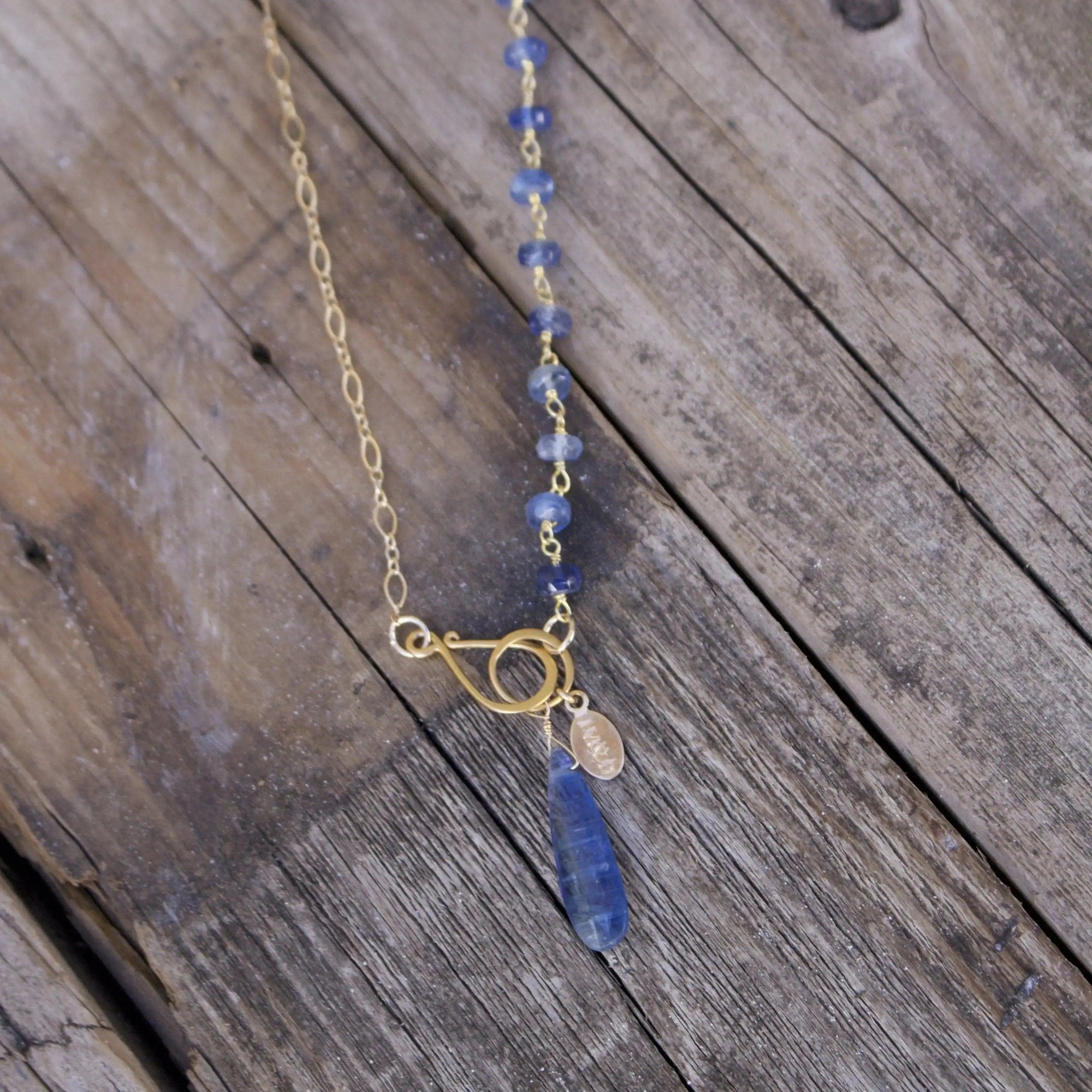 Blue Kyanite Rosary Necklace Liv & B Designs