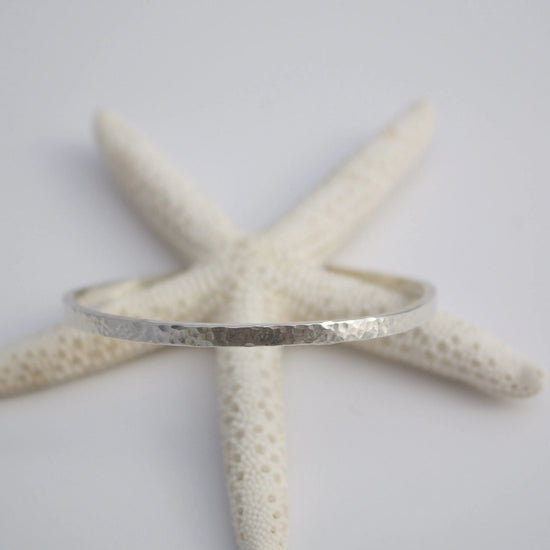 Aligned Plain Hammered Cuff Liv & B Designs