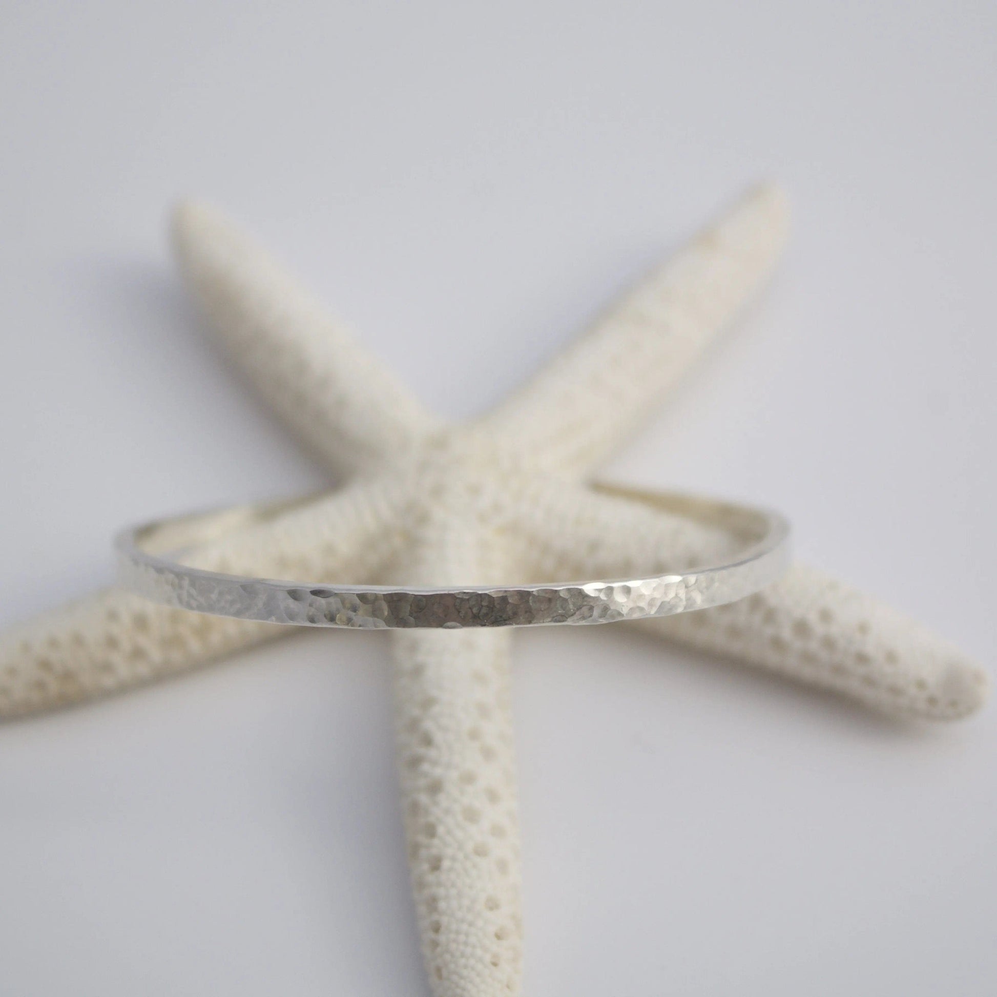 Aligned Plain Hammered Cuff Liv & B Designs