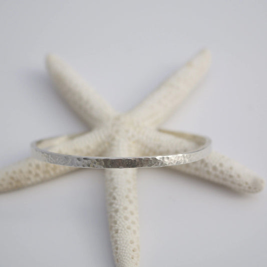 Aligned Plain Hammered Cuff Liv & B Designs