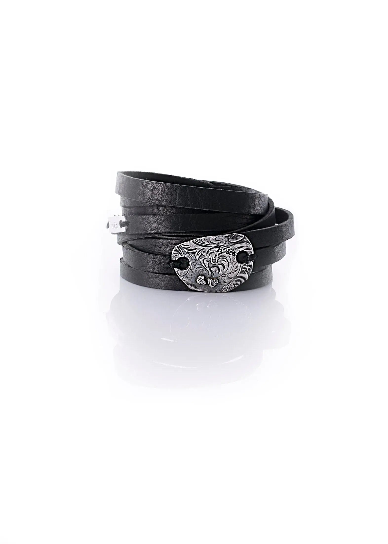 Double Wrap Leather Cuff Bracelet Liv & B Designs