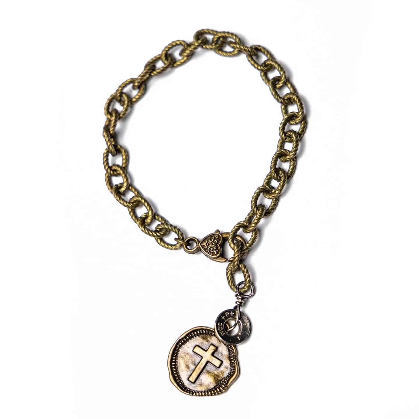 Bullet chain Cross Bracelet Liv & B Designs