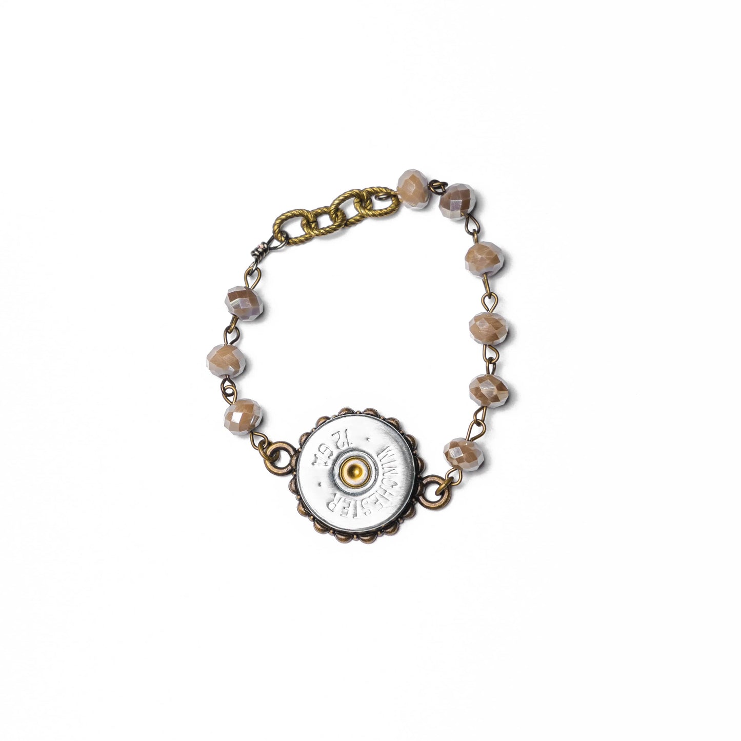 Bullet pearl and Chain Bracelet Liv & B Designs
