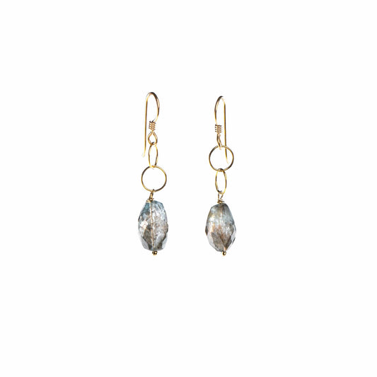 Copper Aquamarine Earrings Liv & B Designs