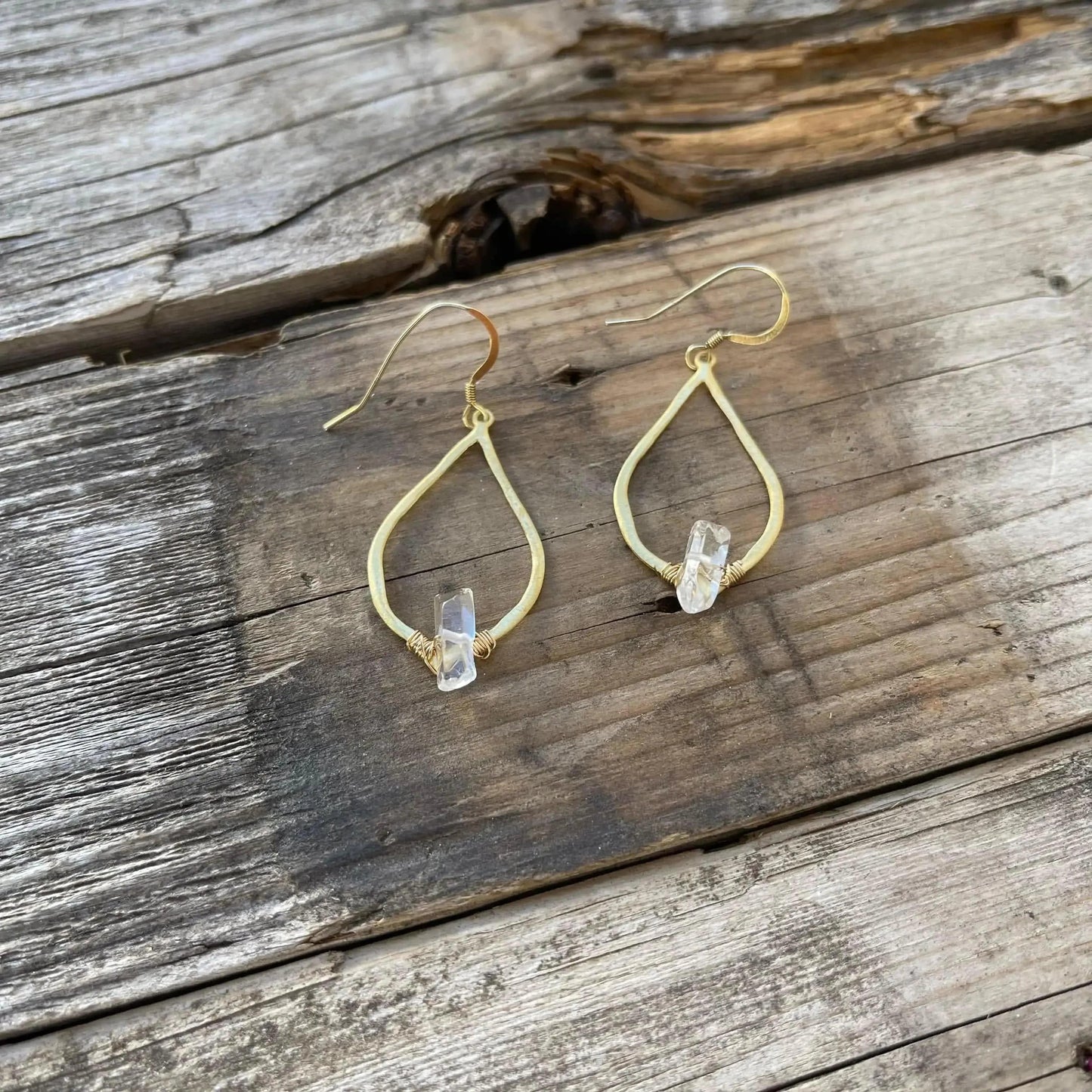 Crystal Quartz Vermeil Drops Liv & B Designs