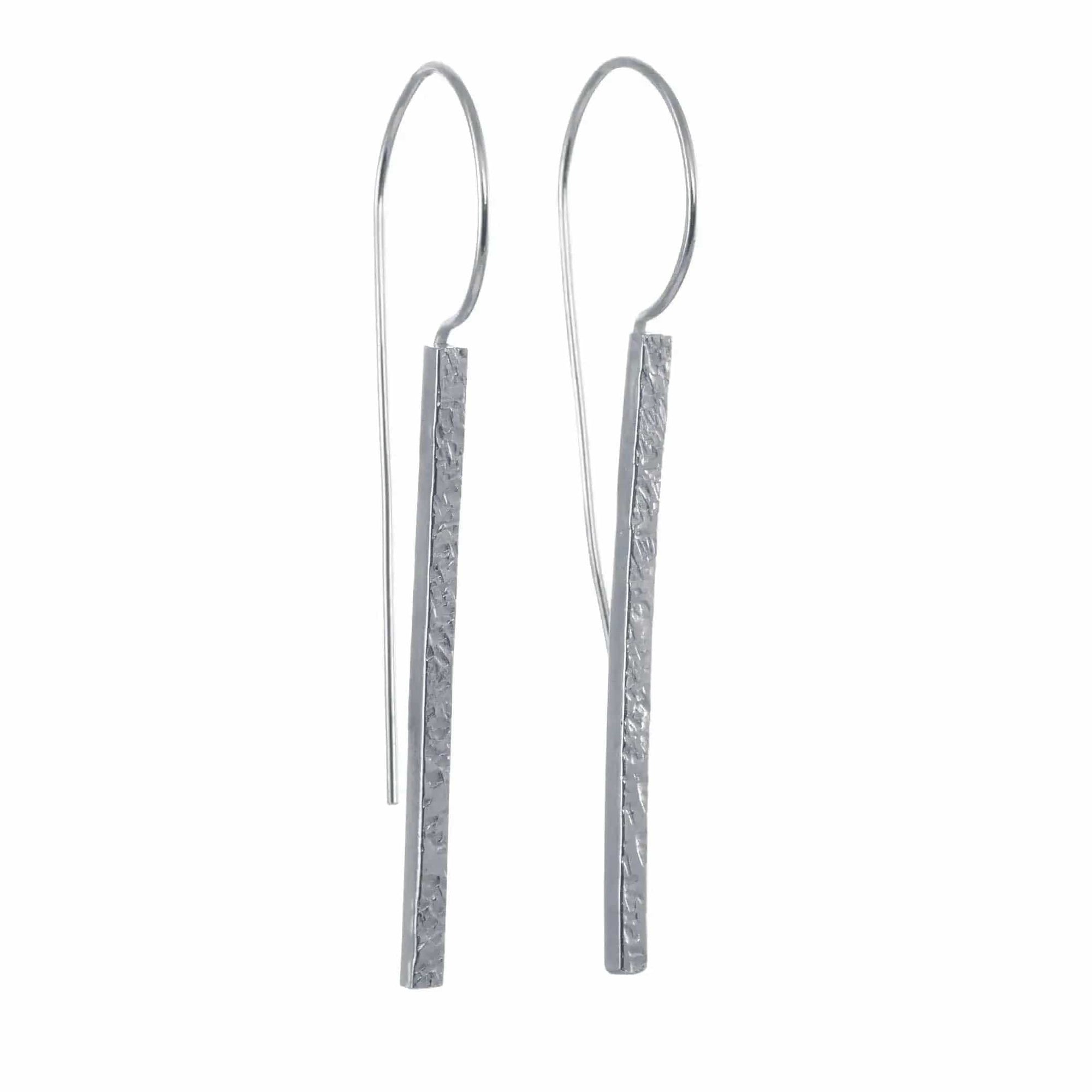Align Solid Bar Sterling Silver Earrings Liv & B Designs