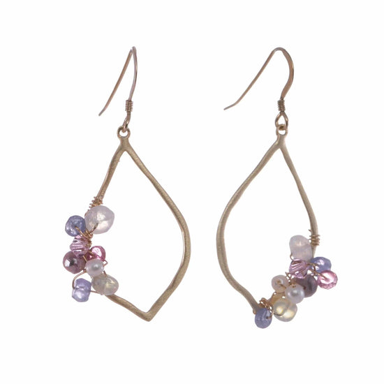 Clara 14K Gold Fill Gemstone Cluster Earrings Liv & B Designs