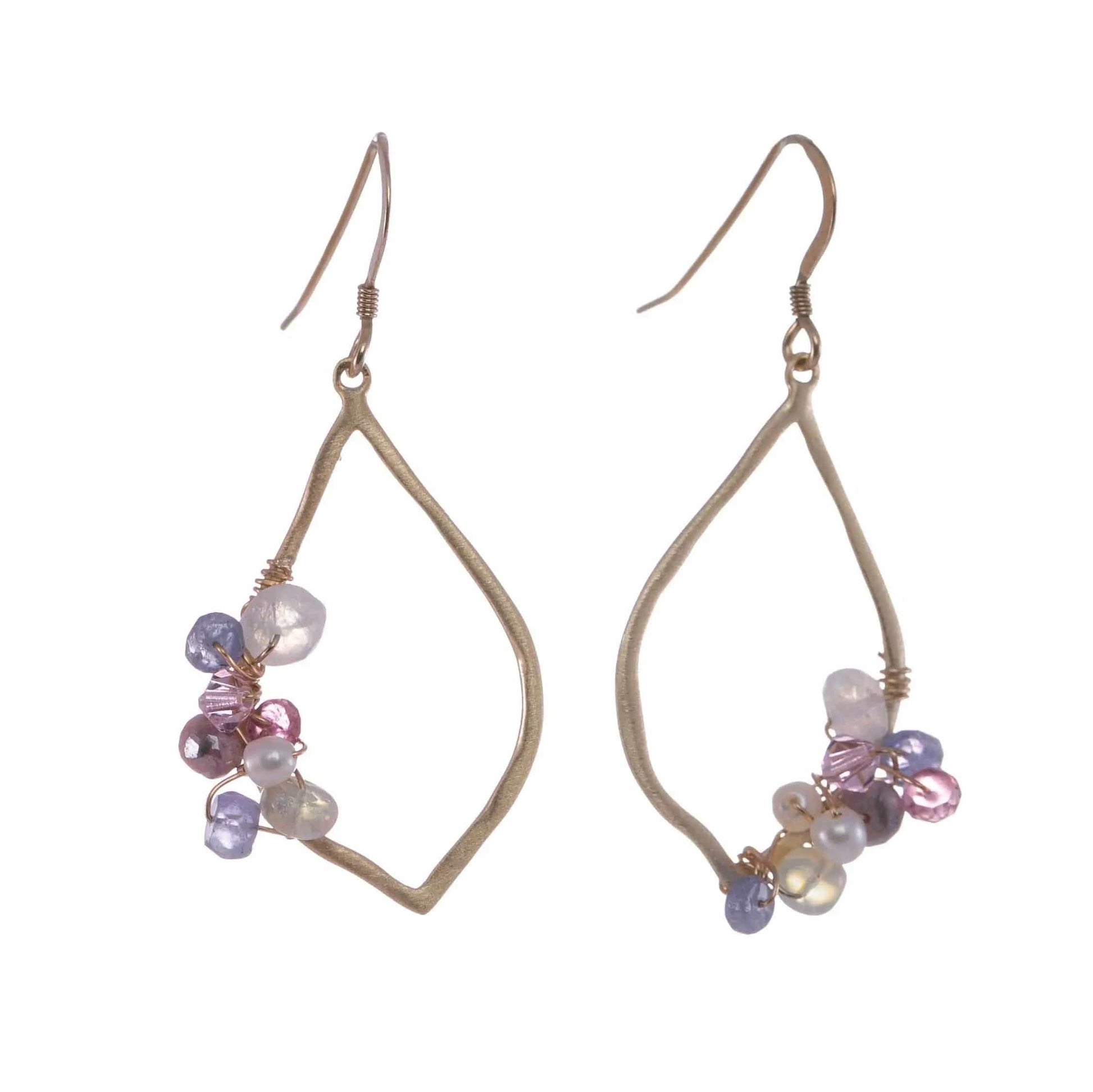 Clara 14K Gold Fill Gemstone Cluster Earrings Liv & B Designs