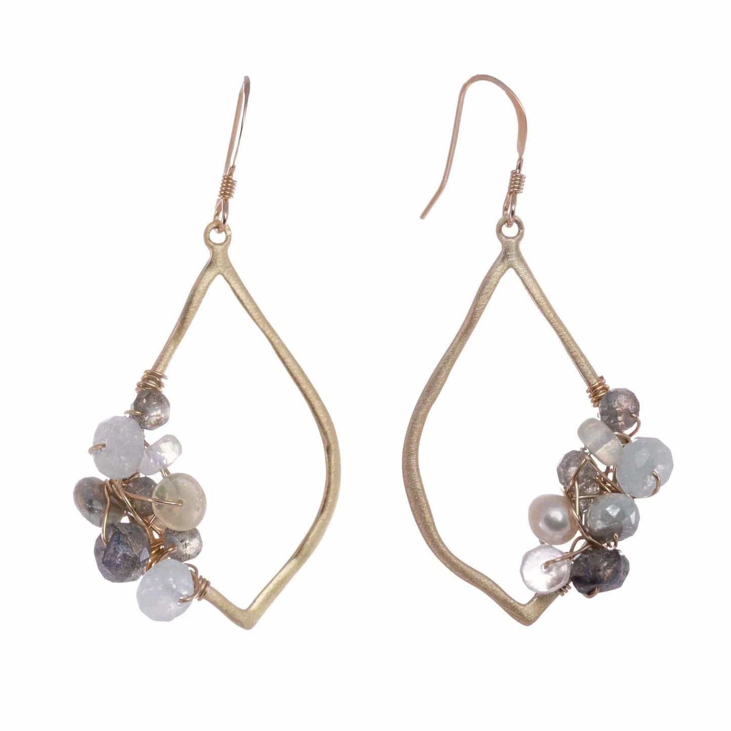 Clara 14K Gold Fill Gemstone Cluster Earrings Liv & B Designs