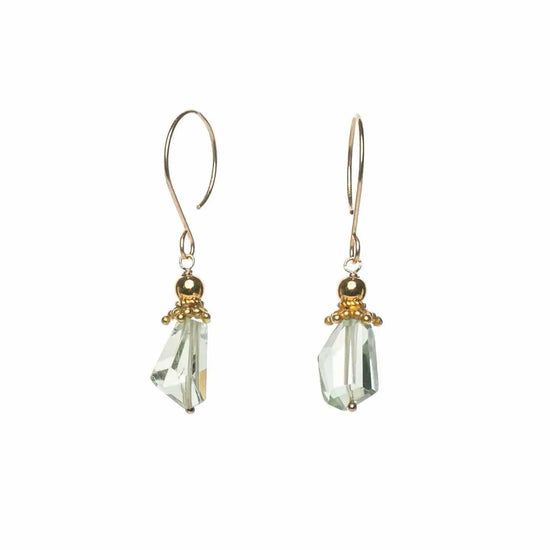 Green Amethyst and Gold Fill Earrings Liv & B Designs