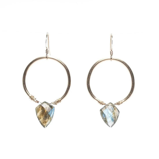 Unlimited Gemstone Shield Earrings Liv & B Designs