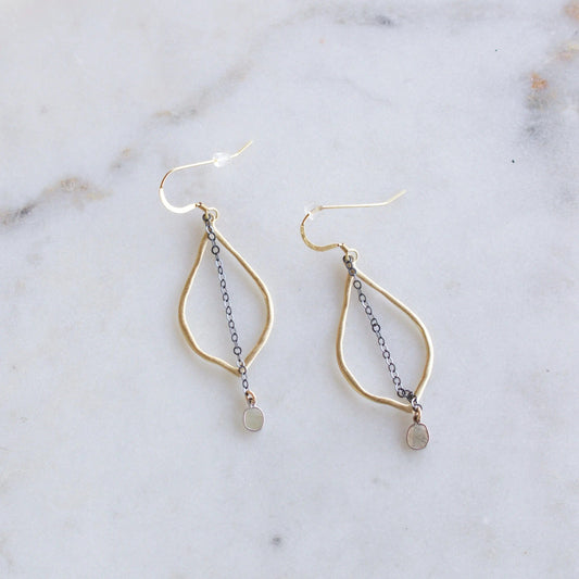 Moxie 14K Gold Fill Diamond Slice Earrings Liv & B Designs