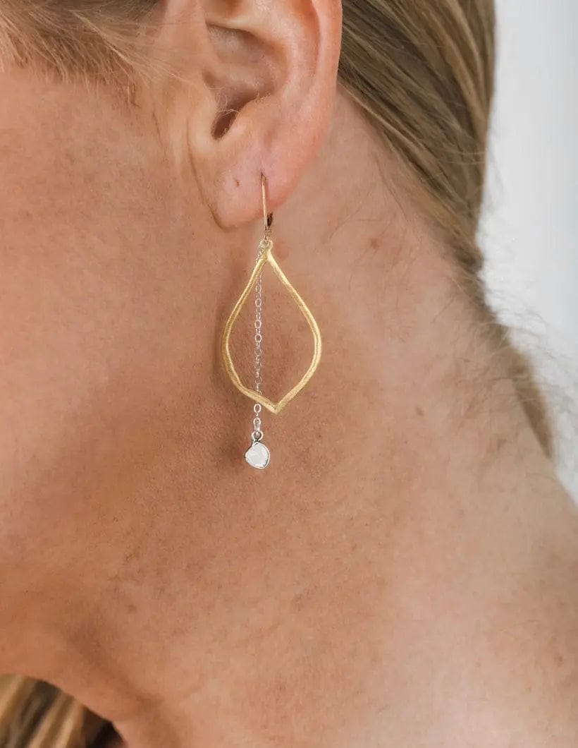 Moxie 14K Gold Fill Diamond Slice Earrings Liv & B Designs