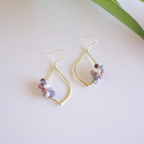 Clara 14K Gold Fill Gemstone Cluster Earrings Liv & B Designs