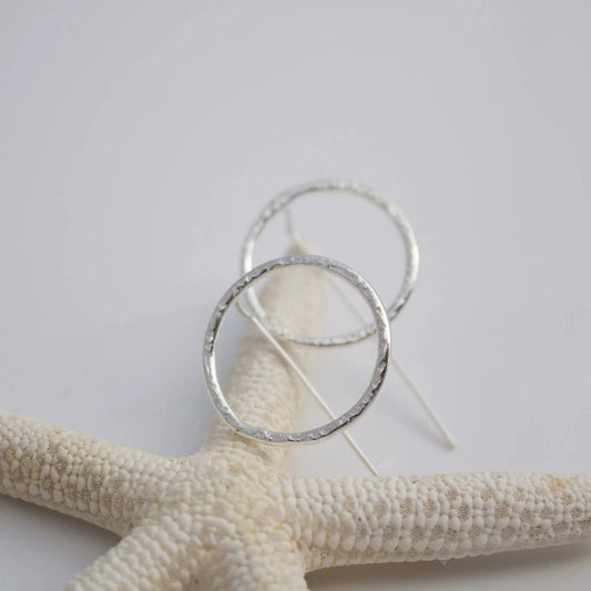 Sterling Silver Circle Earrings Catherine Liv & B Designs