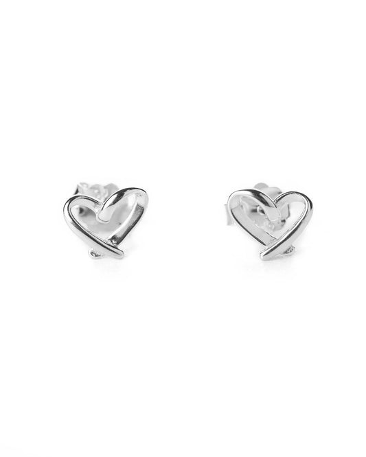 Whimsical Heart Stud Earrings Liv & B Designs