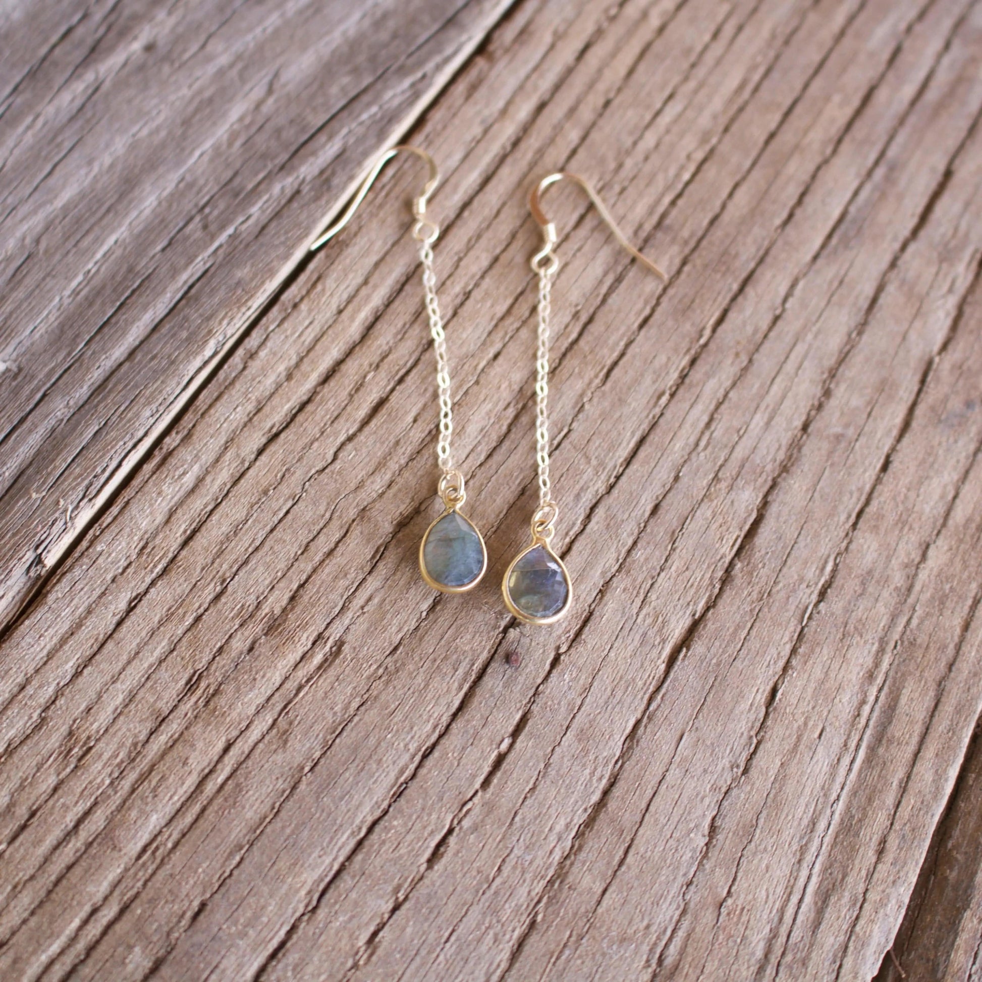 Temptress Gemstone Dangle Earrings Liv & B Designs
