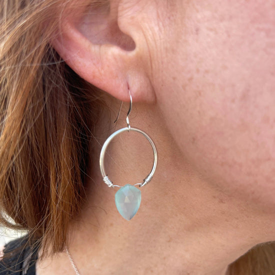 Unlimited Gemstone Shield Earrings Liv & B Designs