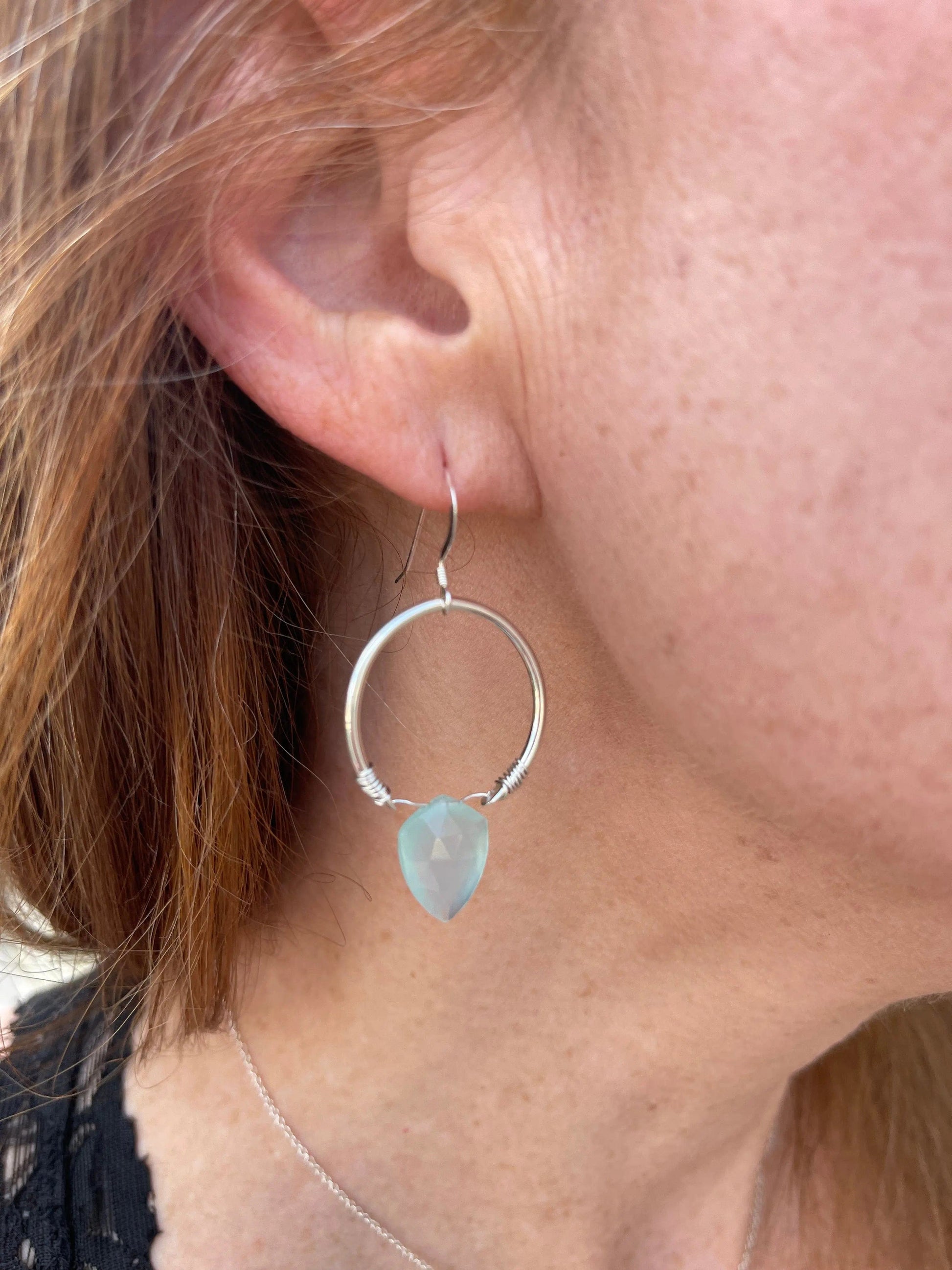 Unlimited Gemstone Shield Earrings Liv & B Designs