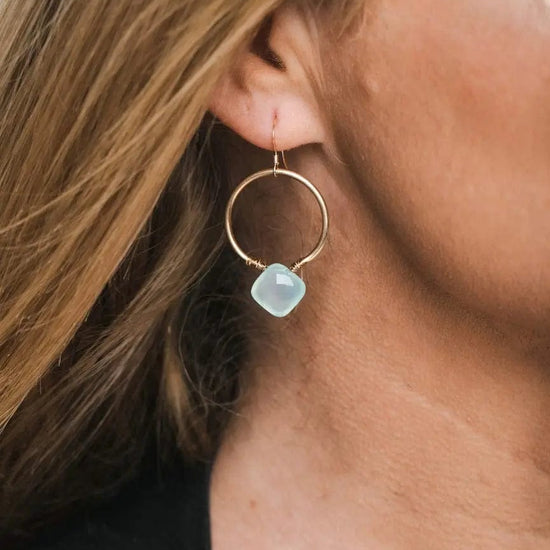 Unlimited Gemstone Shield Earrings Liv & B Designs