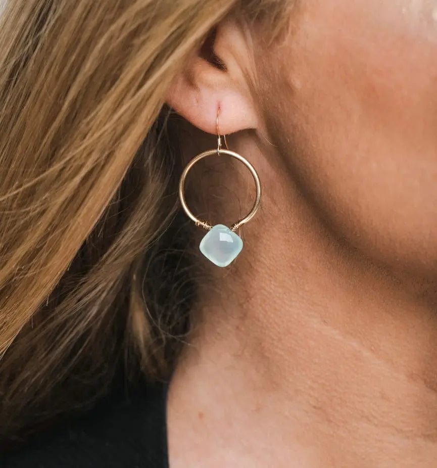 Unlimited Gemstone Shield Earrings Liv & B Designs