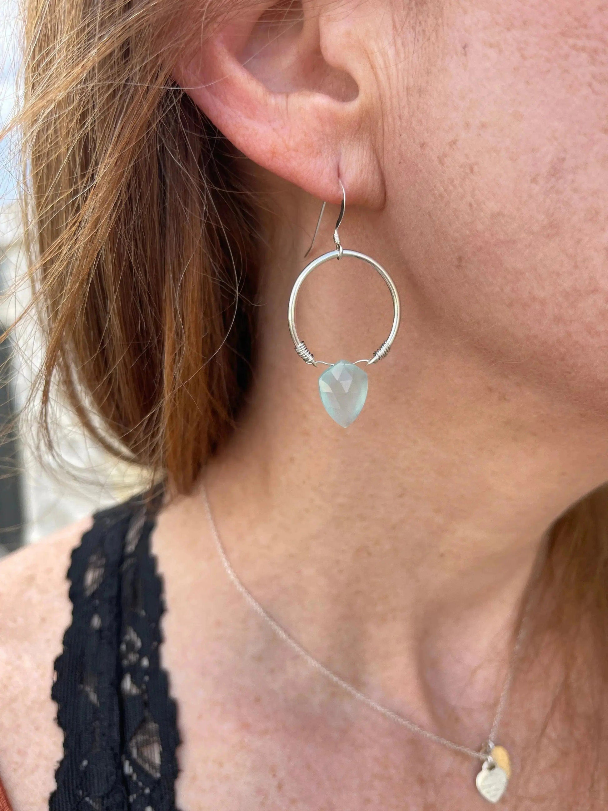 Unlimited Gemstone Shield Earrings Liv & B Designs