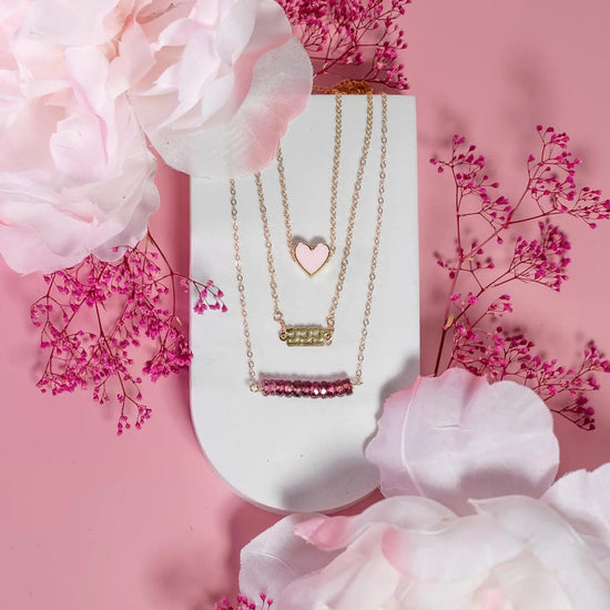 Gemstone Bar Necklace Liv & B Designs