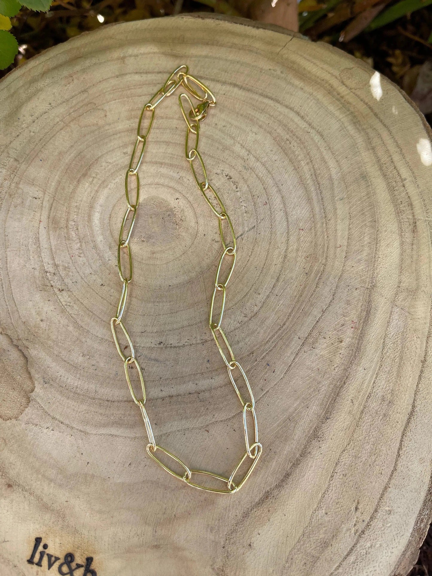 Gold Fill Long Chain Necklace Liv & B Designs