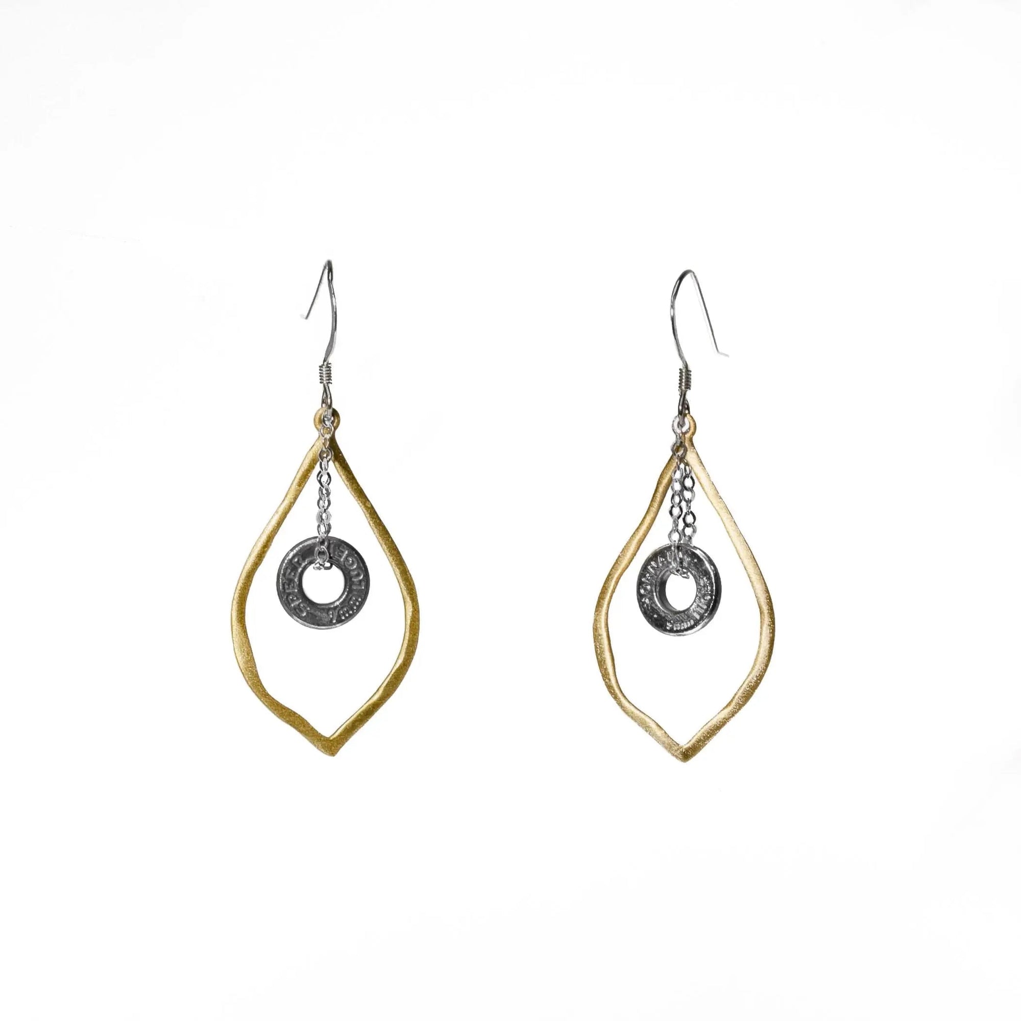 Gold Fill Teardrop Bullet Earrings Liv & B Designs